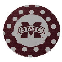 Banner M with Dots Round Coaster