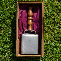 Junction Jangler Red Oak Handle Square Shaped Cowbell