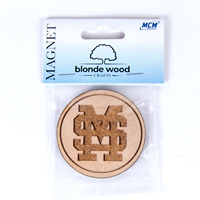 Blonde Wood Crafts M over S Magnet