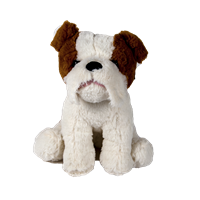 10" Sitting Bulldog Plush Toy