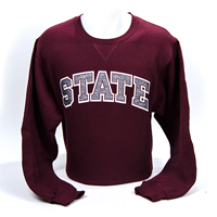Russell State Smoke With White Outline Crew Sweatshirt