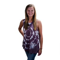 Blue 84 Monochrome Tie Dye Tank