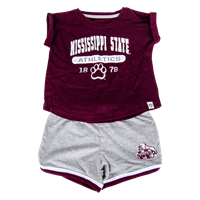 Colosseum 2pc Misssippi State Athletics tee with Shorts