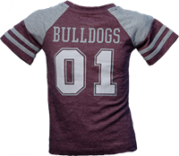 Colosseum Mississippi State Football with Bulldogs #01 on Back Tee