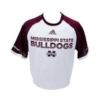 Adidas 2016 Player Banner M Mississippi State Bulldogs Short Sleeve Tee