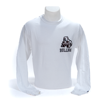 Russell Gray Outline Standing Bulldog Long Sleeve Tee
