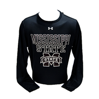 Under Armour Fit Heat Gear Banner M Mississippi State Long Sleeve Tee