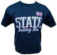 Champion Banner M State Outline Bulldog Mom T-Shirt