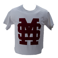 Comfort Colors Ms Interlock Maroon Letters Short Sleeve Tee