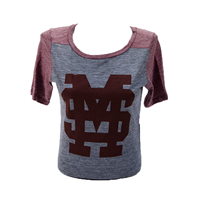 47 Brand Interlocking Ms Empire 2 Tone Short Sleeve Tee