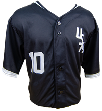 USM Black Buttondown Baseball Jersey #10