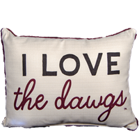 I Love The Dawgs Pillow