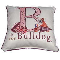 B is for Bulldog Pillow