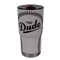 20 oz The Dude w/ Baseball Stitches Travel Tumblr
