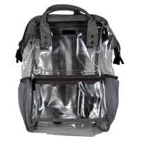 Capri Designs Clear Backpack w/ Grey Trim