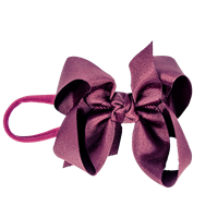 Beyond Creations LG Maroon Thin Hairband Bow