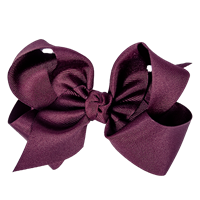 Beyond Creations Texas Solid Maroon Knot Hair Bow w/ French Clip