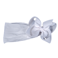 Beyond Creations LG White Headband Bow