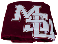 MSU Stacked Vault Logo Blanket