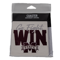 Go Fight Win with Banner M Coaster