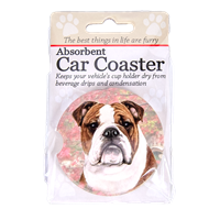 Bulldog Head Car Coaster