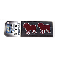2 Pack Maroon Live Dog Decals