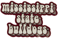 Mississippi State Bulldogs Bubble Text Auto Decal