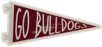 Go Bulldogs Pennant Auto Decal