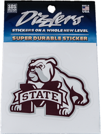 10x13 Standing Bulldog with Banner M Decal