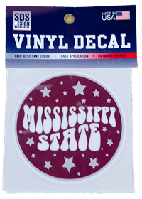3" Auto Decal Circle M ST with Stars