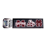 3-In-1 Banner M Bulldog Baseball Decal