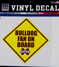 Bulldog Fan on Board Banner M Decal