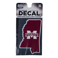 MS Shape Maroon Banner M Decal