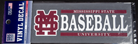 M Over S Mississippi State Baseball Decal
