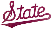 Maroon State Script Auto Decal