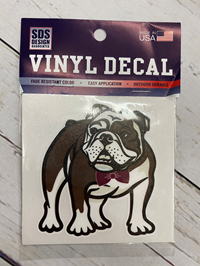 Bulldog with Bowtie Decal