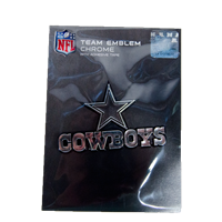 Nfl Cowboys Chrome Car Decal