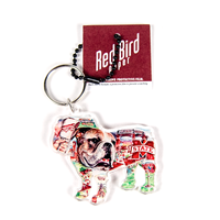 Acrylic Mississippi State Collage Live Dog Keychain