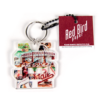 Acrylic Baseball Collage M Over S Keychain