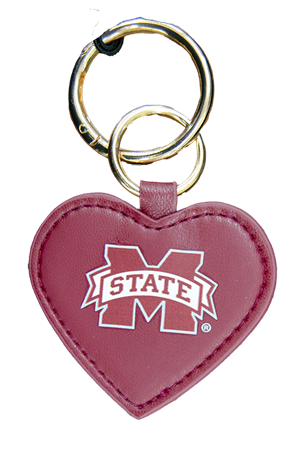 Banner M Heart Shape Key Ring