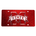 Maroon Glitter Mstate Tag