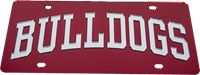 Bulldogs Arch Maroon Mirror Tag