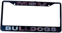 Silver MSU Over Bulldogs Tag Frame