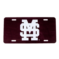 Baseball MS Interlock Logo Maroon Back Metal Tag