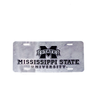 Metal Looking Mississippi State Auto Tag