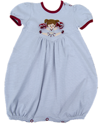 Squiggles Baby Girls Cheerleader Gray Stripe