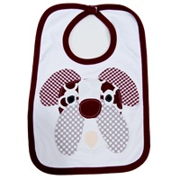 Applique Bulldog Face Bib