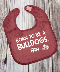 Divine Creations Born to be a Bulldog Fan Baby Bib