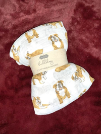 Baby Bulldog Swaddle Blanket