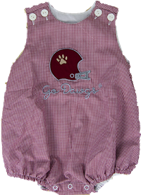 Southern Saturday Infant Boys Gingham Paw Helmet Go Dawgs Bubble